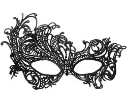 Boland Robe Masque Dentelle Mascarade Mesdames Noir Taille Unique