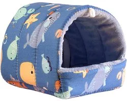 Rat Hammock, Rabbit Bed, Rabbit Shelter, Guinea Pig Est, Warm Cartoon Pattern Pet Shelter for Small Animals Hamster Squirrel, Gift SeaworldA S