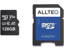 Carte Micro SD 128 GB | Carte mémoire | SDXC | V30 | avec adaptateur SD | Allteq