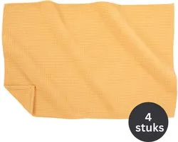 Tiseco - Theedoek SILO - SET/4 - handige ophanglus - 40x60 cm, geel