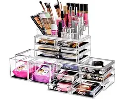Sorbus Cosmetic Makeup and Jewelry Storage Case Display Organizer - Spacious Design - Great for Bathroom, Dresser, Vanity and Countertop (X Large - Style 2)