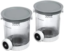 Ensemble de 2 tasses à glace avec couvercle Compatible avec la sorbetière Ninja Swirl NC700 NC701, convient pour la préparation de glaces tourbillonnantes. Passe au lave-vaisselle.
