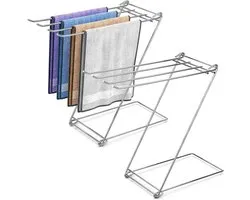 Kitchen Towel Holder, 4-Arm Kitchen Towel Rack for Drying Dishcloths Hand Towels, Foldable Free Standing Hand Towel Holder for Countertop Bathroom Kitchen Organization RV Essentials, 2 Pack