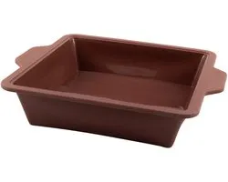 Point-Virgule vierkante taartvorm uit platinum silicone Vintage Maroon 20x20x6cm