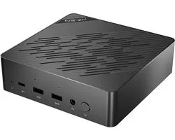 MINIX Elite EU512-AI Mini PC, Intel Core Ultra 5-125H 16 cores Max 4.8GHz, 16GB DDR5 RAM 512GB SSD, HDMI + DP + Thunderbolt 4 + Type-C Quad 4K 60Hz Beeldscherm, WiFi 6E Bluetooth 5.3, 2*2.5G RJ45, 4*USB3.2, 1*Audio Jack - EU Plug