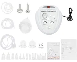 Novendo Goods – Professionele vacuüm body shaping machine met 24 cupping cups - Borst- en billenlift - Anti-cellulite therapie - Lichaamsmodellering & salonkwaliteit zuigtechnologie