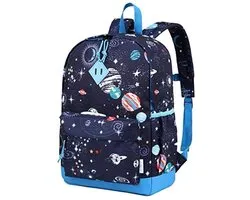 VASCHY Children's Backpack Lightweight School Bag Girls Boys Primary School 4-6 Years Waterproof Cute Backpack for Girls Boys A4 Backrest Nursery Travel with Chest Strap
