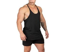 Débardeurs de bodybuilding Low Cut Off GYM Workout Training Stretch Polyester T-shirts à séchage rapide