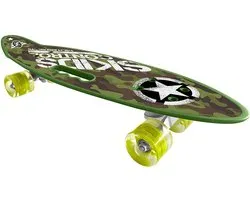 Stamp Skateboard Penny Board Kinderen/Jongens/Meisjes - Skids Control Skateboard Military 61 x 18 cm - 24 inch