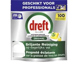 Dreft - Original - All in One - Vaatwastabletten - Citroen - 100 stuks