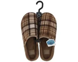 Apollo home slipper - heren - beige ruit - argyle - maat 43/44