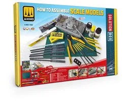 AMMO MIG Décoration Modélisme - MIG 7905 Solution Box 29 - DÉBUTANTS : Comment Assembler des Modèles Réduits - Système de Couleurs et d'Altération Set d'Effets