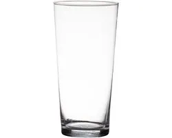 Bloemenvaas - Transparant - home-basics - conische vaas - glas - 29 x 16 cm