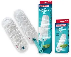 Leifheit Superduster XL plumeau set - click system handvat - incl. 2 wasbare overtrek - microvezel