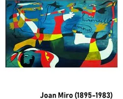 Allernieuwste.nl® Canvas Schilderij * Joan Miro La couleur des RÃªves -Les Chaussons Verts * - Kunst aan je Muur - Abstract - kleur - 60 x 90 cm