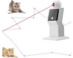 Automatisch Interactief Laser Kattenspeelgoed – Willekeurig Bewegend Laserspeelgoed met USB Opladen voor Binnenkatten, Kittens en Honden | Red Dot Kat Oefenspeelgoed, Kattenspeeltje Automatisch, Laserpointer Kat, Interactief Katten Speelgoed