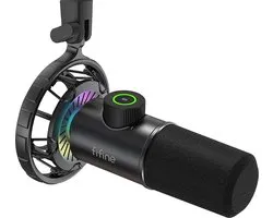 Fifine - K658 - USB/XLR - Microphone Dynamique - Streaming - Podcasting - Gaming - Convient pour PS4 / PS5 / PC - Zwart