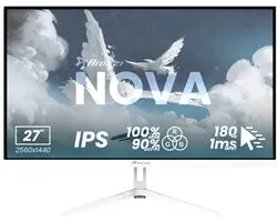 Arozzi Nova 27″ moniteur d'ordinateur 68,6 cm (27") 2560 x 1440 Pixels Quad HD LED Blanc