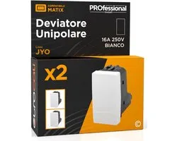 Wandmontage wisselschakelaar 16A 250V - Wit - Compatibel met BTicino Matix - Eenvoudige installatie - ShopVlot