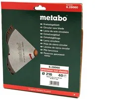 Metabo Cirkelzaagblad HW/CT 216x30mm 40 tands WZ