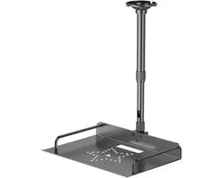 Universal Projector Ceiling Mount, Height Adjustable from 30-60 cm, with Cable Management, Wall Mount for Home Cinema - ShopVlot