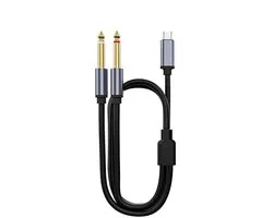 Câble audio Type-C vers double 6,5 mm - Adaptateur audio numérique pour équipement audio professionnel 5 m