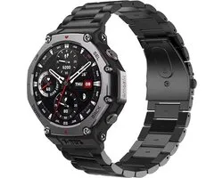 Bracelet de montre intelligente Strap-it Steel Link - adapté à Amazfit T- Rex 3 (noir)