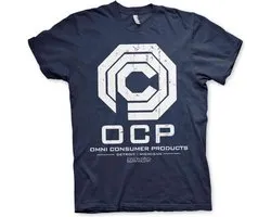 Robocop Heren Tshirt -M- Omni Consumer Products Blauw