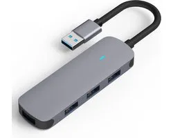 MMOBIEL USB-A Adapter Hub – 4-in-1 USB Hub Splitter – USB Hub 3.0 - 5Gbps – USB-A naar 4x USB-A Splitter voor Laptop Dell, Lenovo, HP, Acer, Windows en meer - Universeel - Aluminium