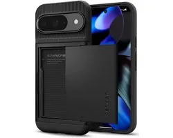 Spigen Slim Armor CS - Hoesje Geschikt voor Google Pixel 9 / 9 Pro - Back Cover met Kaarthouder voor 2 Pasjes - Zwart