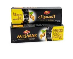 Dabur - Dentifrice Miswak au Charbon Actif 50g+25g