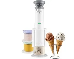 Cuisinart - 5-in-1 IJsmachine - Sorbet- en frozen yoghurtmaker - Milkshake - IJsmaker - met 3 dessert cups - Wit
