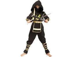 SEAHARE Kids Black Ninja Power Samurai Warrior Costume - ShopVlot