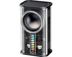 DrPhone SoundSphere - Bluetooth 5.3 Speaker - 3D Stereo Sound - 2 Device Interconnection – Draagbaar - 9D Powerfull Mega Bass – Zwart