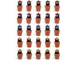 DutchLeafs Cactussen Mexicaan Sombrero in Terracotta Bloempot - 20 Stuks - Kwekerspot 5,5 cm - Hoogte 8-15 cm - Mini Cactussen - Kamerplanten