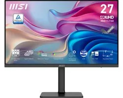 MSI Modern MD272UPHG - 4K UHD Monitor - 60Hz - 27 Inch - HDR 400 - KVM Switch - USB Type-C PD 98W - 4 Way Adjustable