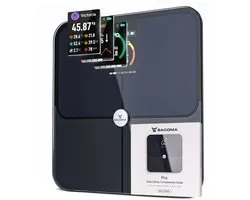 Balance personnelle Sacoma - Avec plate-forme de pesée interactive - Analyse corporelle 17x - Bluetooth et WiFi - Balance avec application - Rechargeable par USB - Rechargeable par USB numérique - Numérique