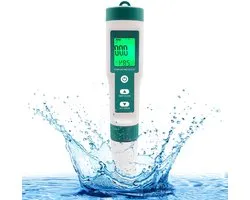 pH-mètre Testeur 7-en-1 pour la Qualité de l'Eau - TDS/EC Salinité/ORP/S.G/Température - Avec Rétroéclairage - Haute Précision - Pour Eau Potable Piscines Aquarium - Usage Laboratoire