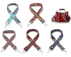 Bag Strap - 5 Stuks Schouderriem - Verstelbaar Bag Strap - Bagstrap - Tassenriem - Kleurrijke Etnische Stijl Riem - schouderband voor tas - Schouderband - bag strap tassenriem - Voor Schouderriem Handtas Canvas Tassen DIY Accessoires Unisex