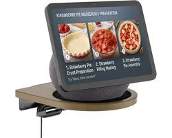 Wandrek voor Echo Show 11/Echo Show 8 4e generatie/Echo Show 10 3e generatie houder, smart display muurbeugel met kabelbeheer, tot 6,8 kg belastbaar, 1 stuk