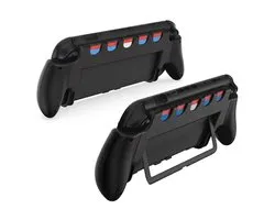 Solvix Nintendo Switch 2 Grip Case – Poignée ergonomique avec support – Support de manette antidérapant – 5 fentes de jeu – Noir