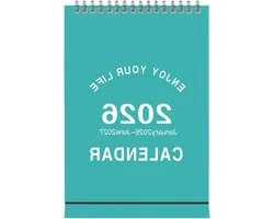 Small Desk Calendar - Monthly Schedule January 2026-June 2027 | Annual Calendar - For Family, Friends, Teachers, Home, Indoor, School, Office, Desk