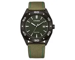 Citizen BM7635-01X Horloge - Nylon - Groen - Ø 41 mm