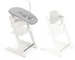 * Stokke® Tripp Trapp® Bundle Stoel + Babyset + Newborn Set | White / Grey