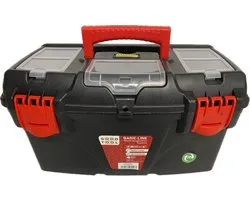 Gereedschapskist - Gereedschapskoffer - Toolbox - 43,2 x 25,1 x 23,6 cm - met Organizer en Uitneembare Inzetbak - Good Tool