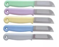 Couteau d'office Solingen – Acier inoxydable lisse – 16 cm avec protège-lame – Pastel Mix – 5 pièces