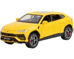 Lamborghini Urus (Geel) (22 cm) 1/24 - Modelauto - Schaalmodel - Miniatuurauto - Speelgoedauto - Model Auto Jongens - Speelgoed Auto