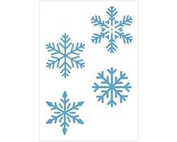 QBIX Sneeuwvlokken Sjabloon A5 Formaat Kunststof - Diameter per vlok 5,6cm