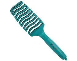 Max Pro Detangler Haarborstel Evergreen Elegance - Antiklit - Haar borstel - Jongens en meisjes - Comb - Brostel - Groen - Zwijnenhaar borstel