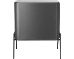 Séparateur de déchets Blokker sur pieds - 28L + 12L - Zwart Mat